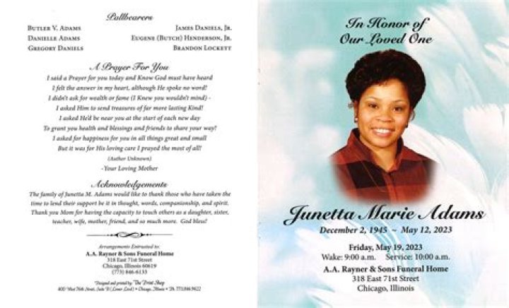 Obituary Details And Cause Of Death
